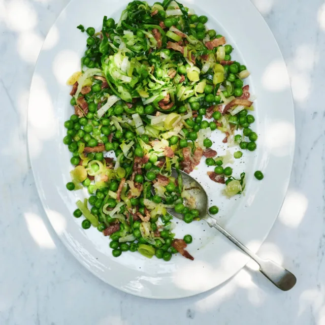Peas, Leeks & Lardons For Two