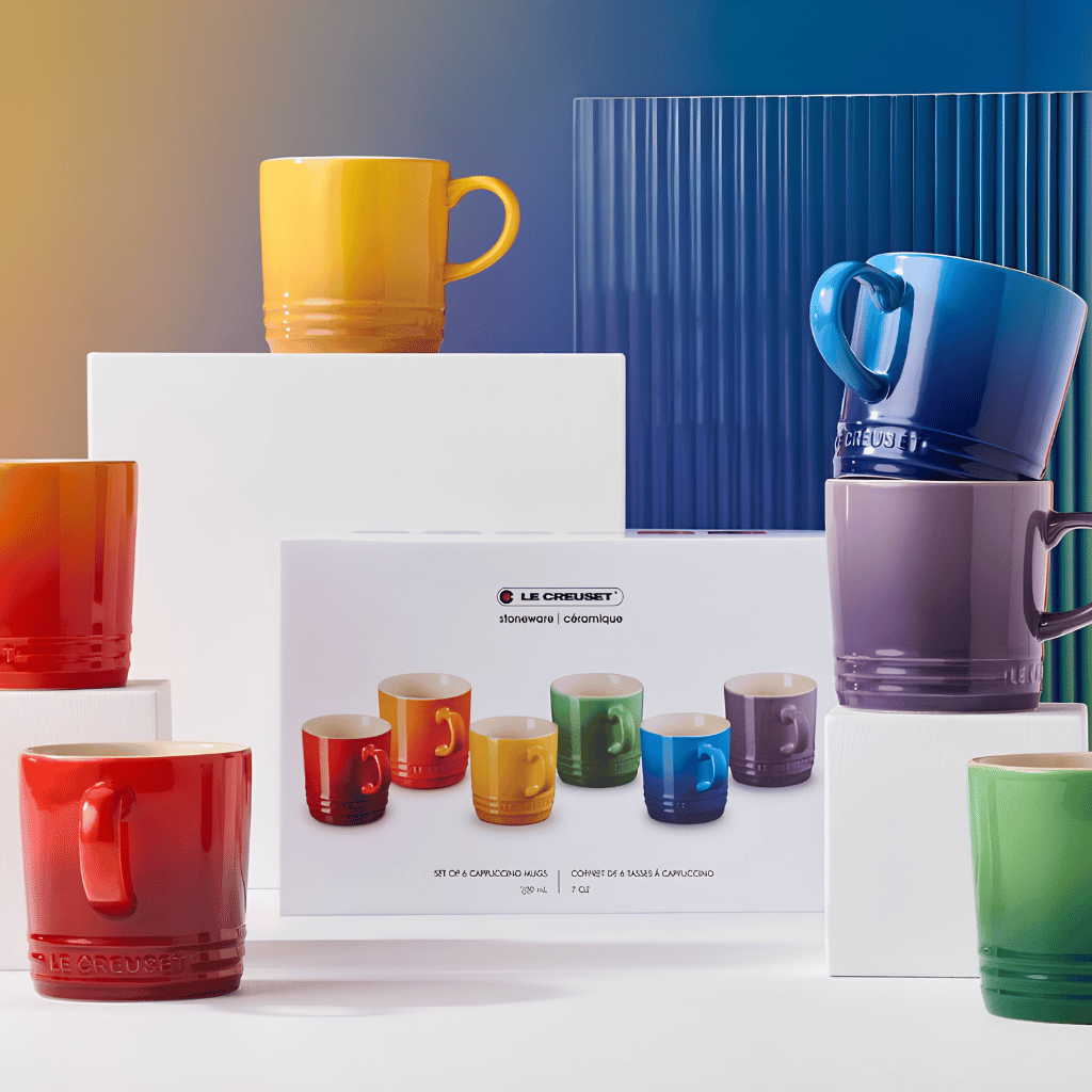 Thumbnail: Set of 6 rainbow mugs Image 2