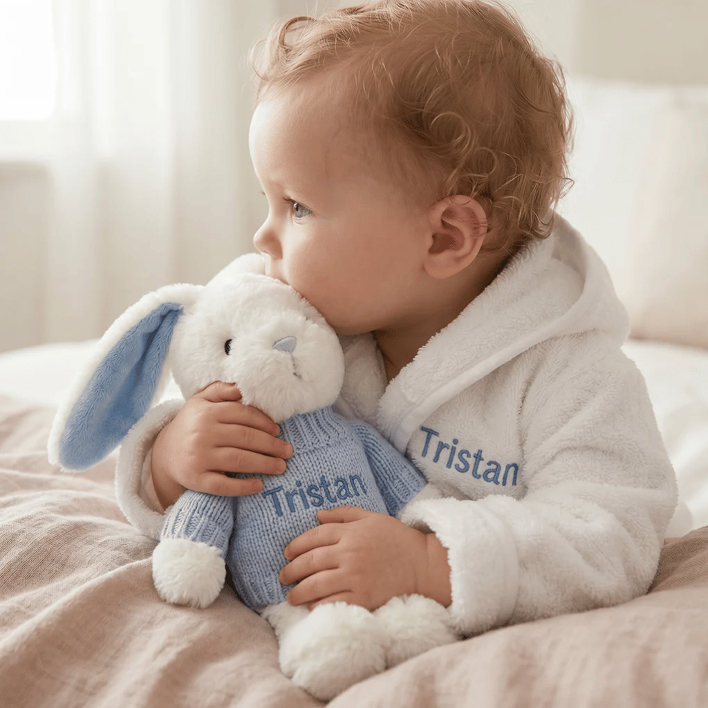 Thumbnail: Bunny & bathrobe hamper Image 1