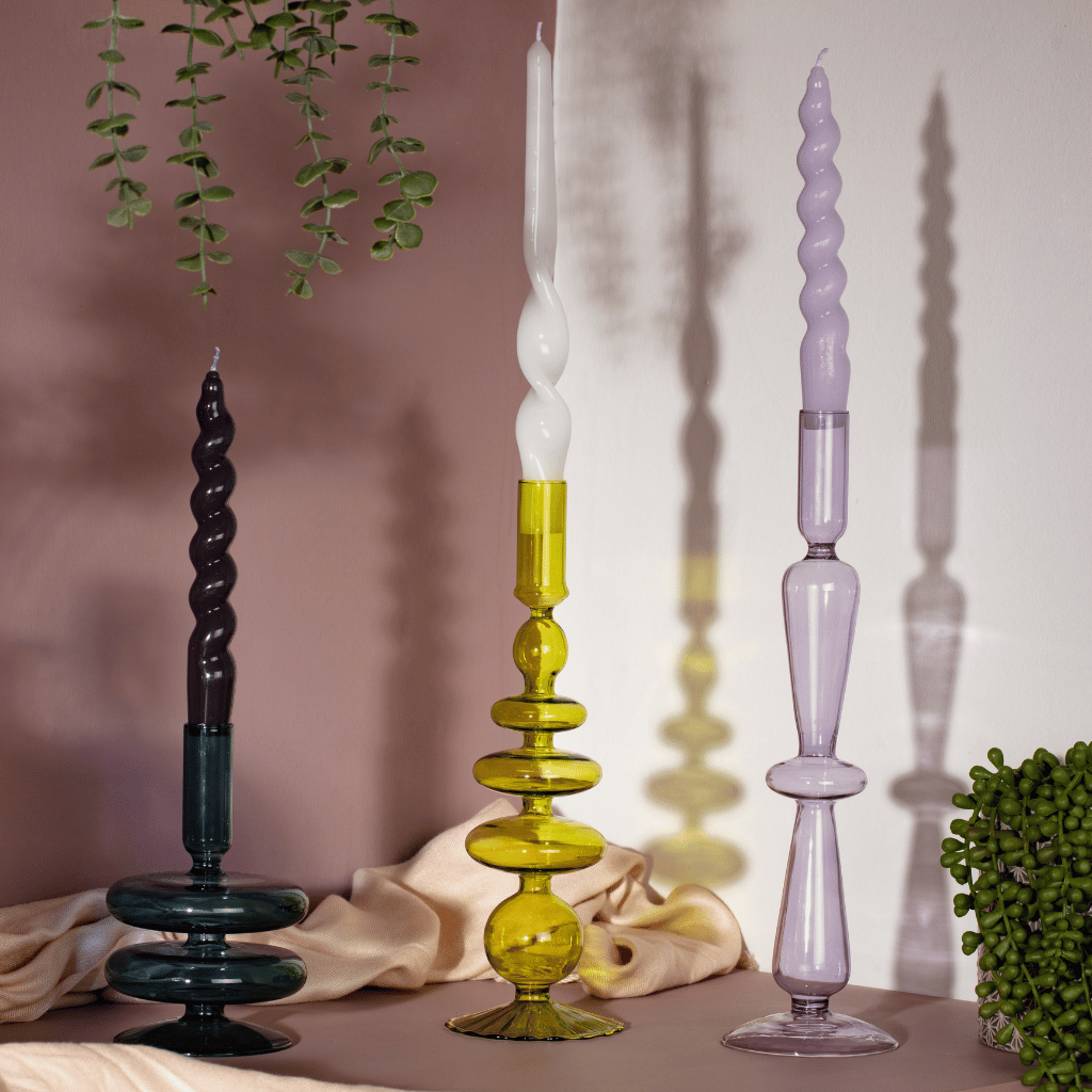 Thumbnail: Glass candle holder Image 5