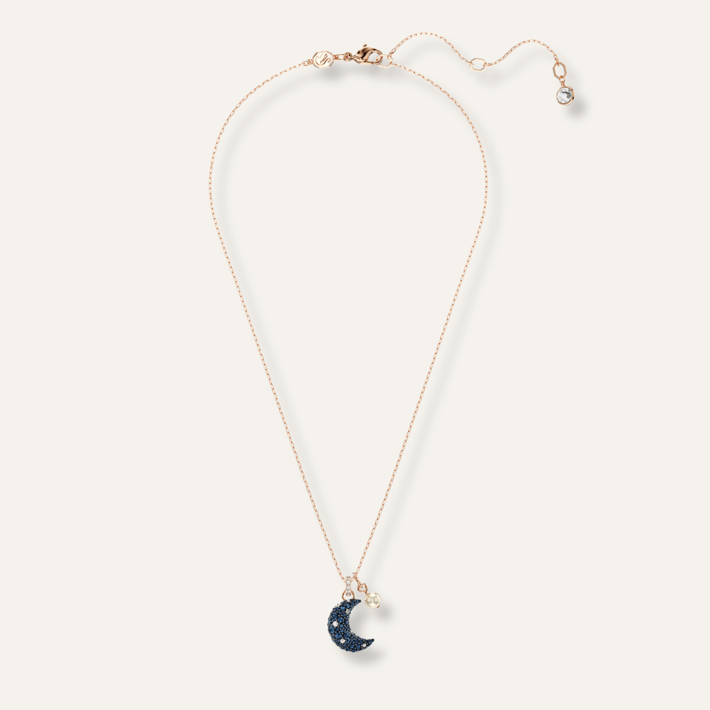 Thumbnail: Moon pearl pendant necklace Image 4
