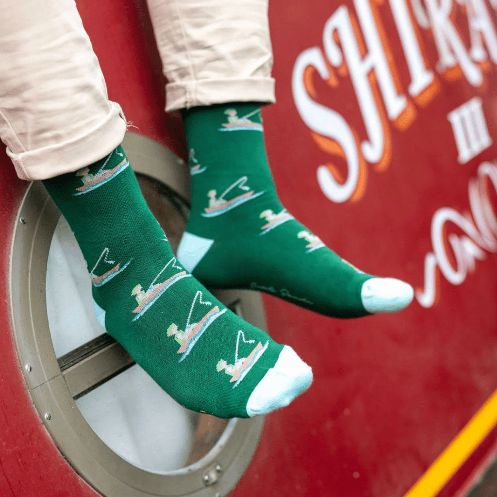 Thumbnail: Statement pair of men's bamboo socks Image 4