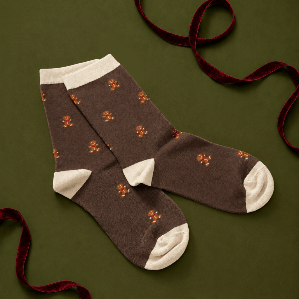 Thumbnail: 1 pair of women's festive bamboo socks Image 9