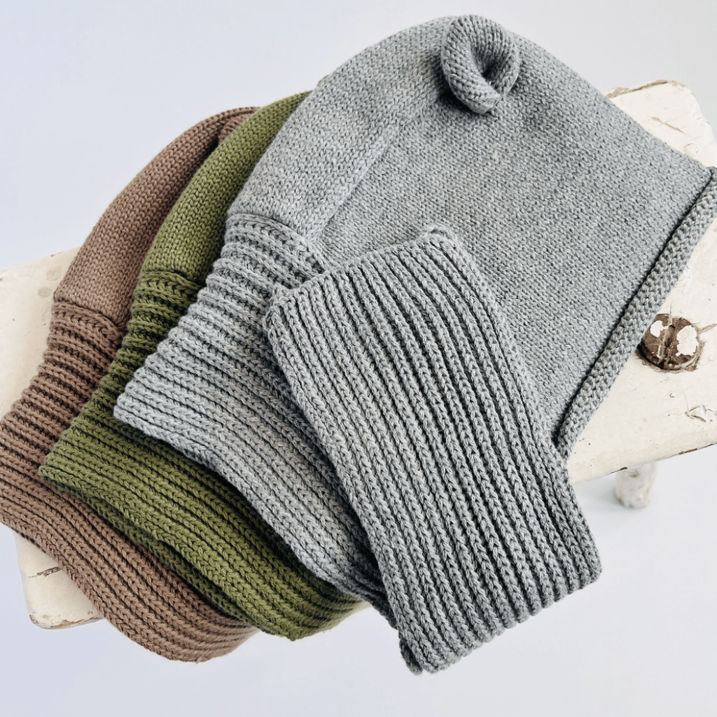 Thumbnail: Cotton knit hat & scarf Image 3