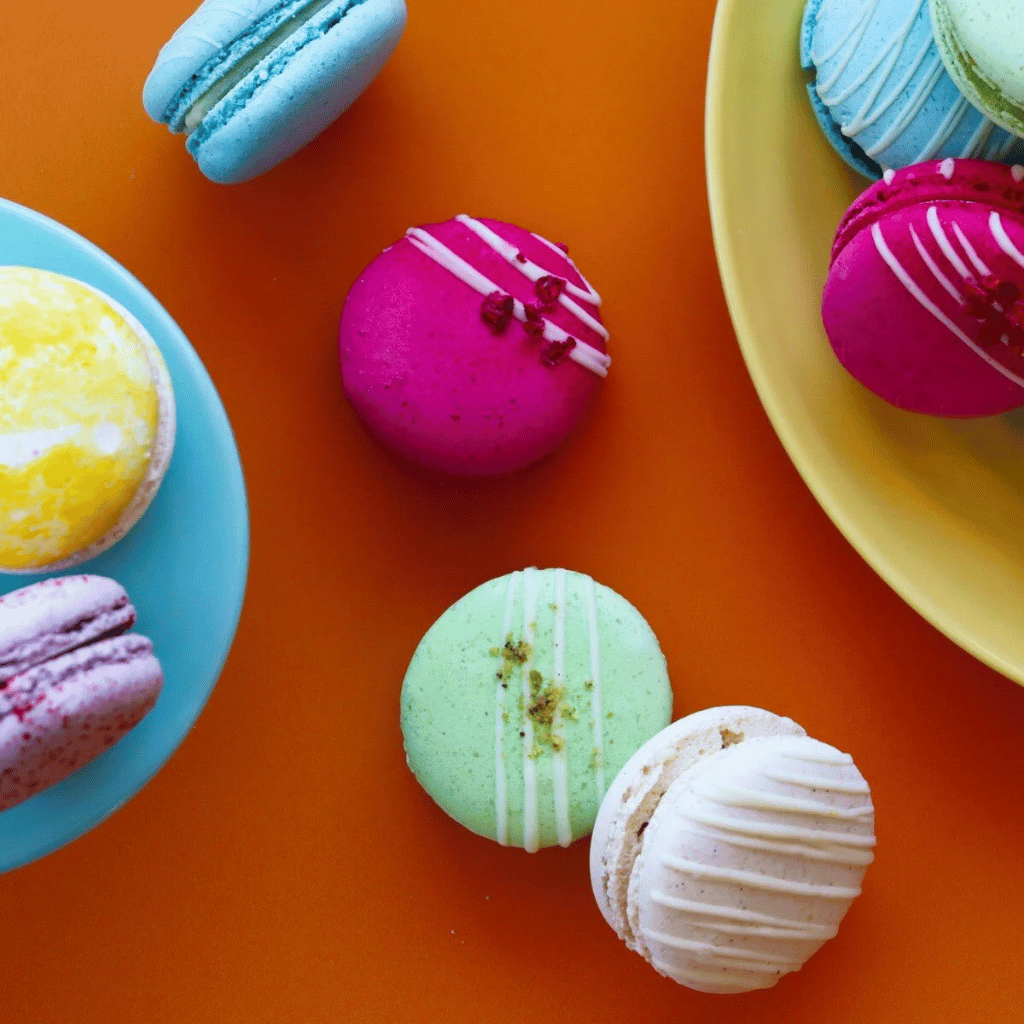 Thumbnail: Mini rainbow macarons Image 2