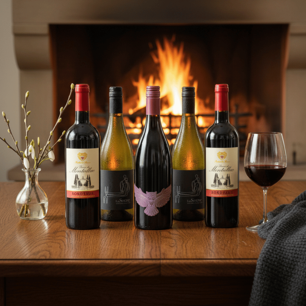 Thumbnail: 5 bottles of wine Image 1