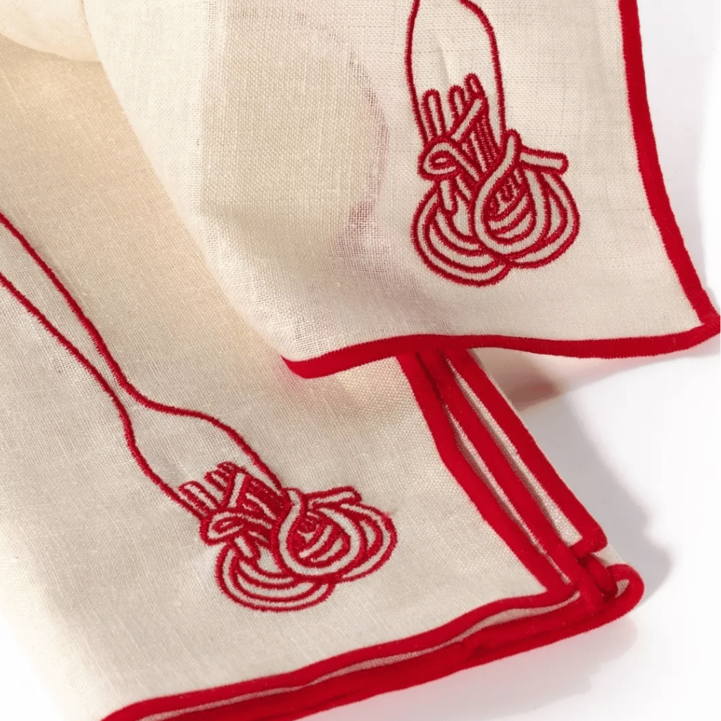 Thumbnail: Embroidered linen napkins Image 2