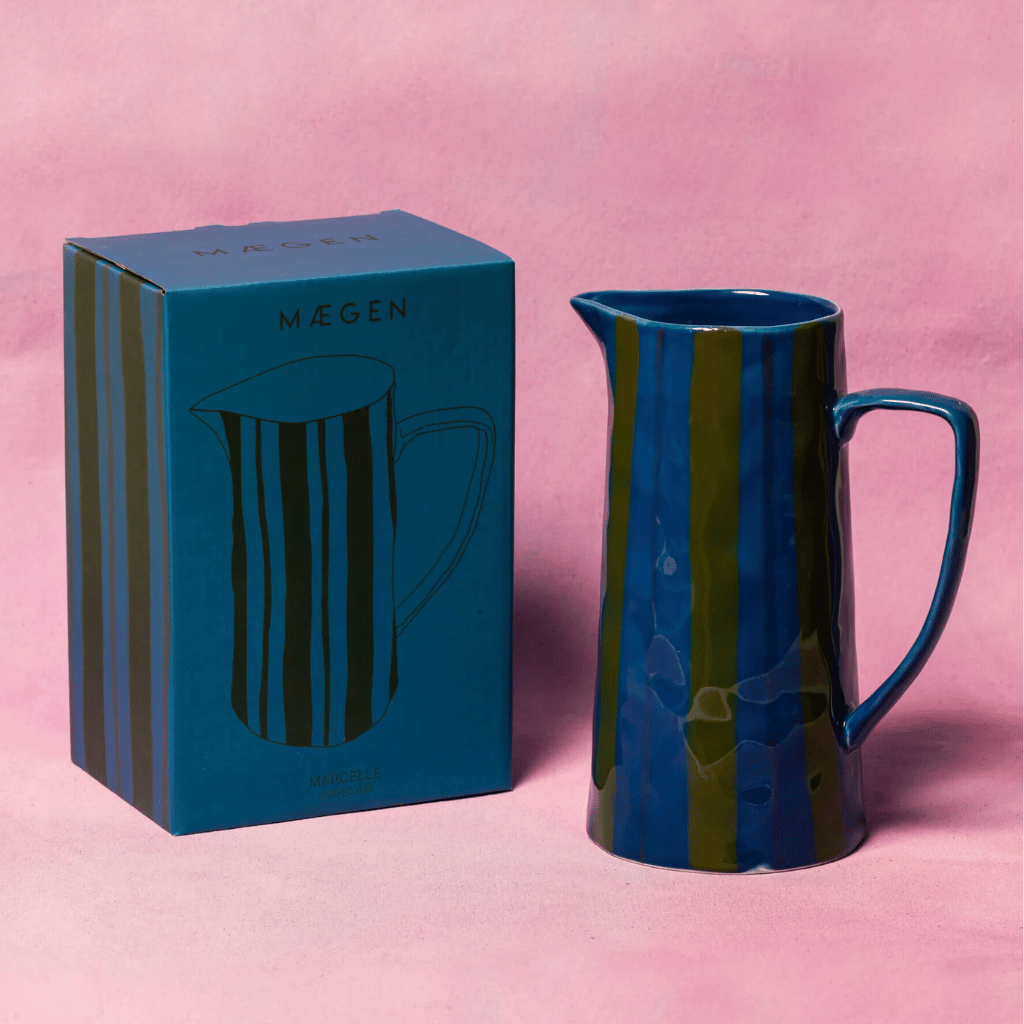 Thumbnail: Striped ceramic jug Image 8