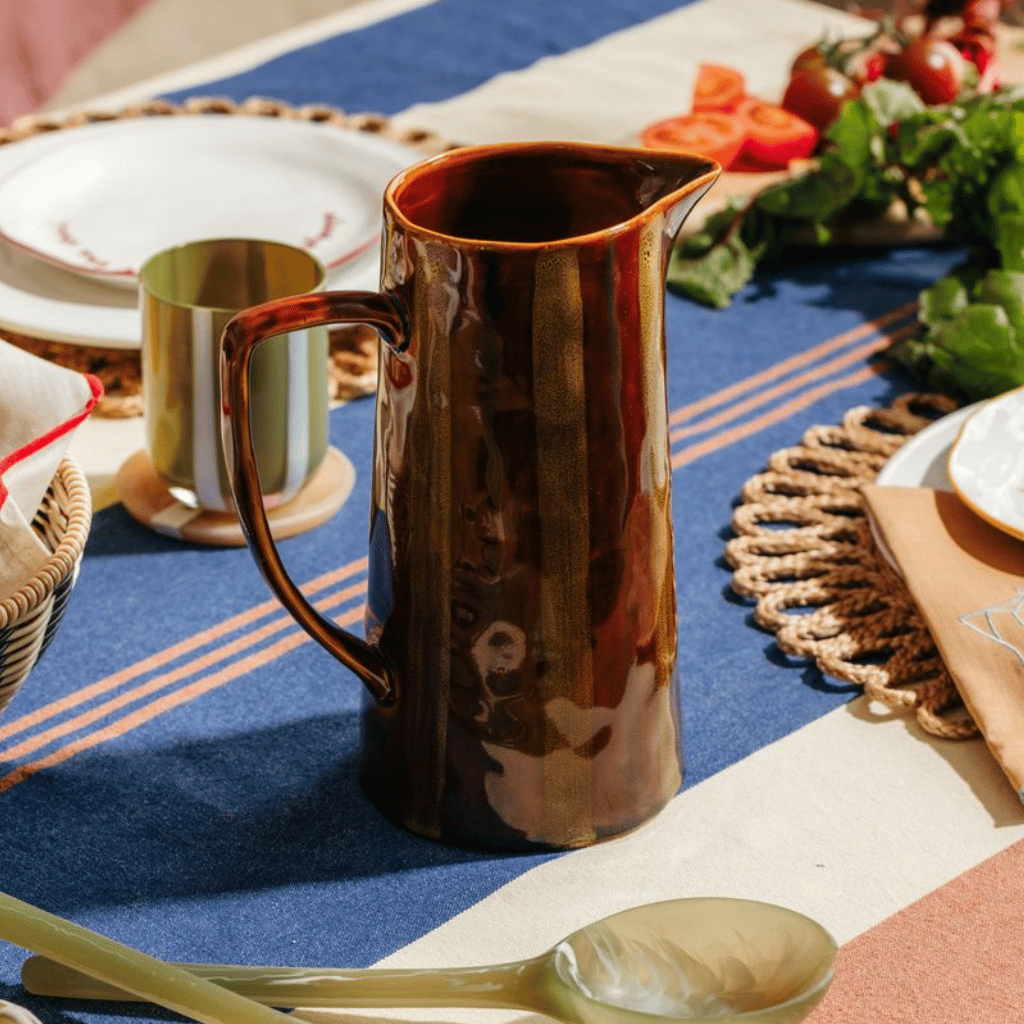 Thumbnail: Striped ceramic jug Image 6