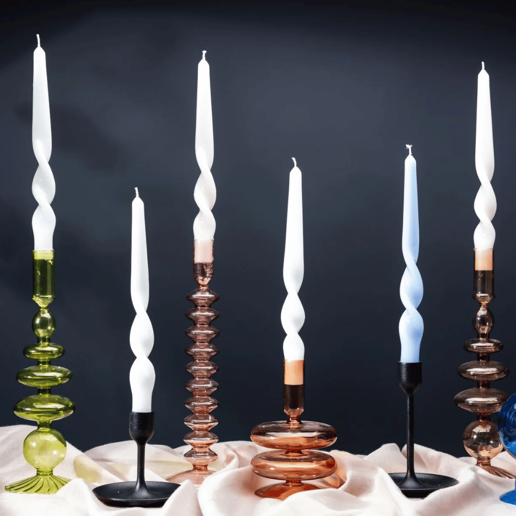 Thumbnail: Glass candle holder Image 4