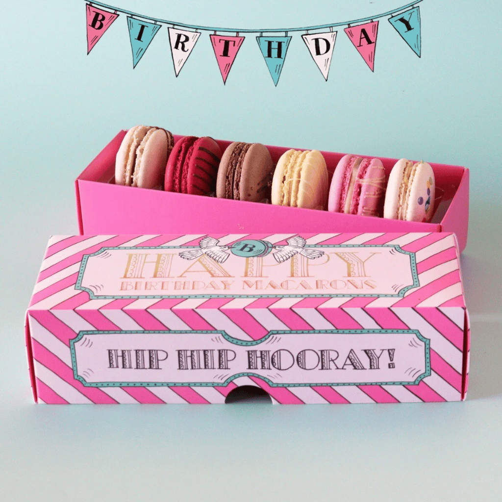 Thumbnail: 6 Birthday macarons Image 1
