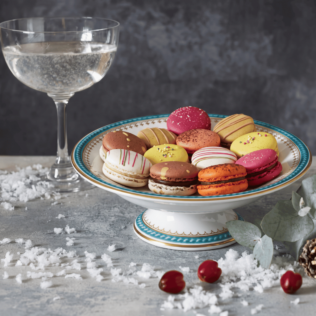 Thumbnail: 12 Festive flavoured macarons Image 1