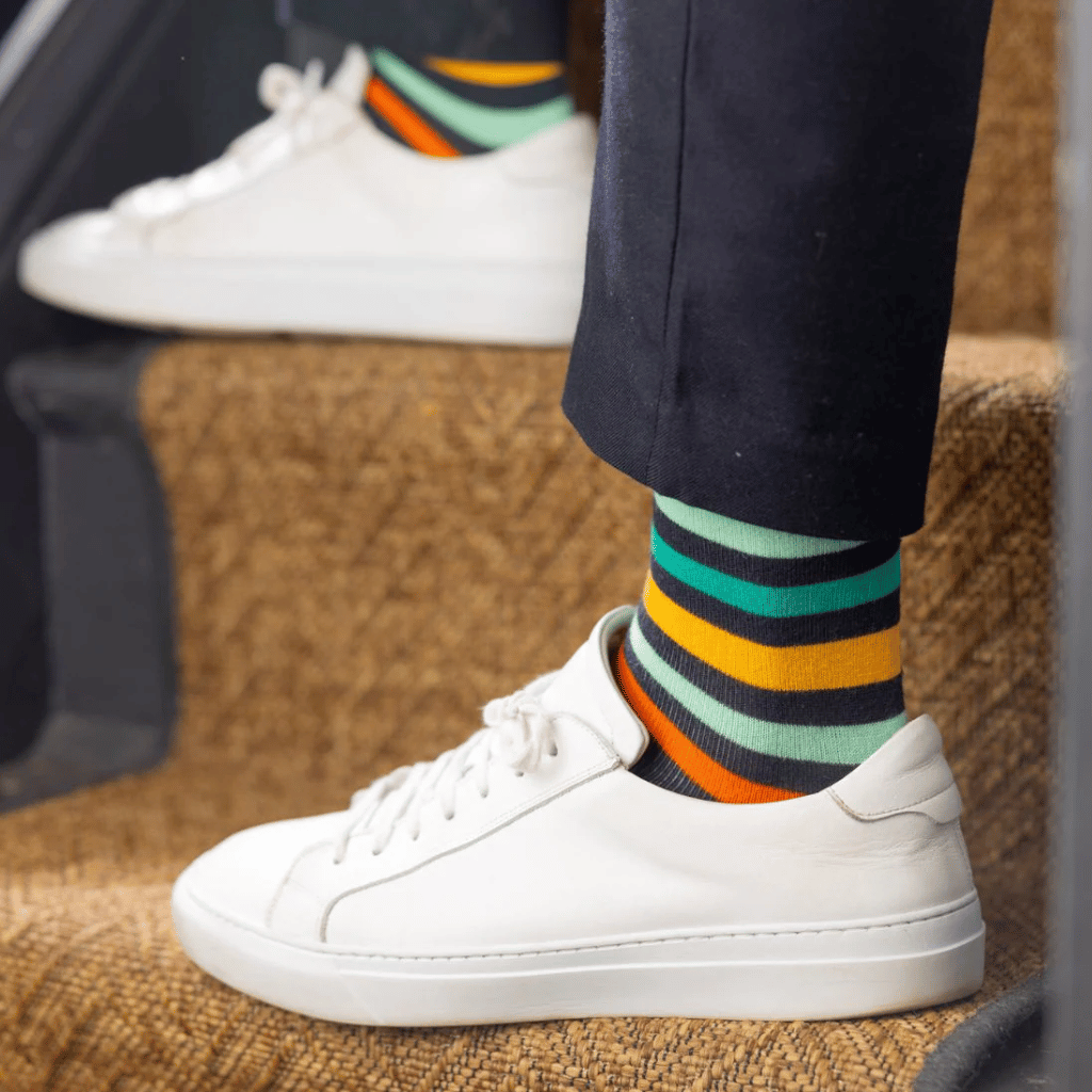 Thumbnail: Statement pair of men's bamboo socks Image 2