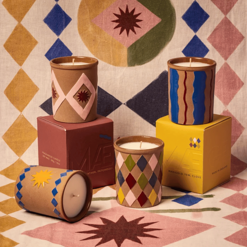 Thumbnail: Hand painted candle Image 1