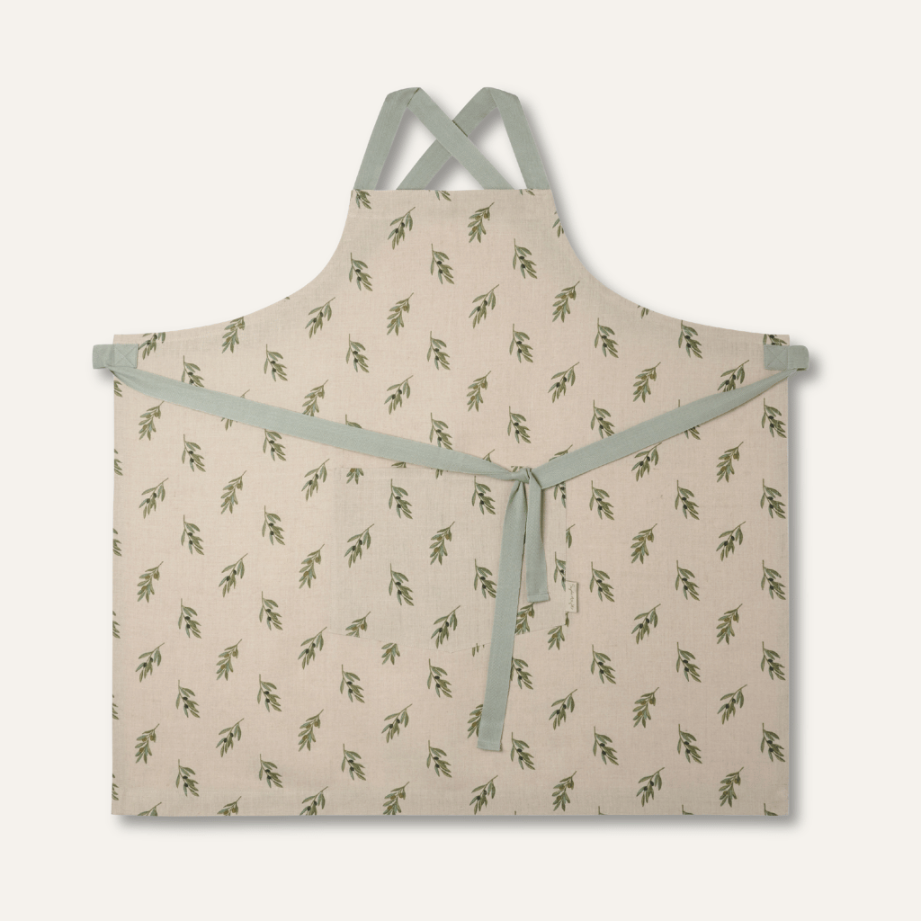 Thumbnail: Olive linen apron Image 5