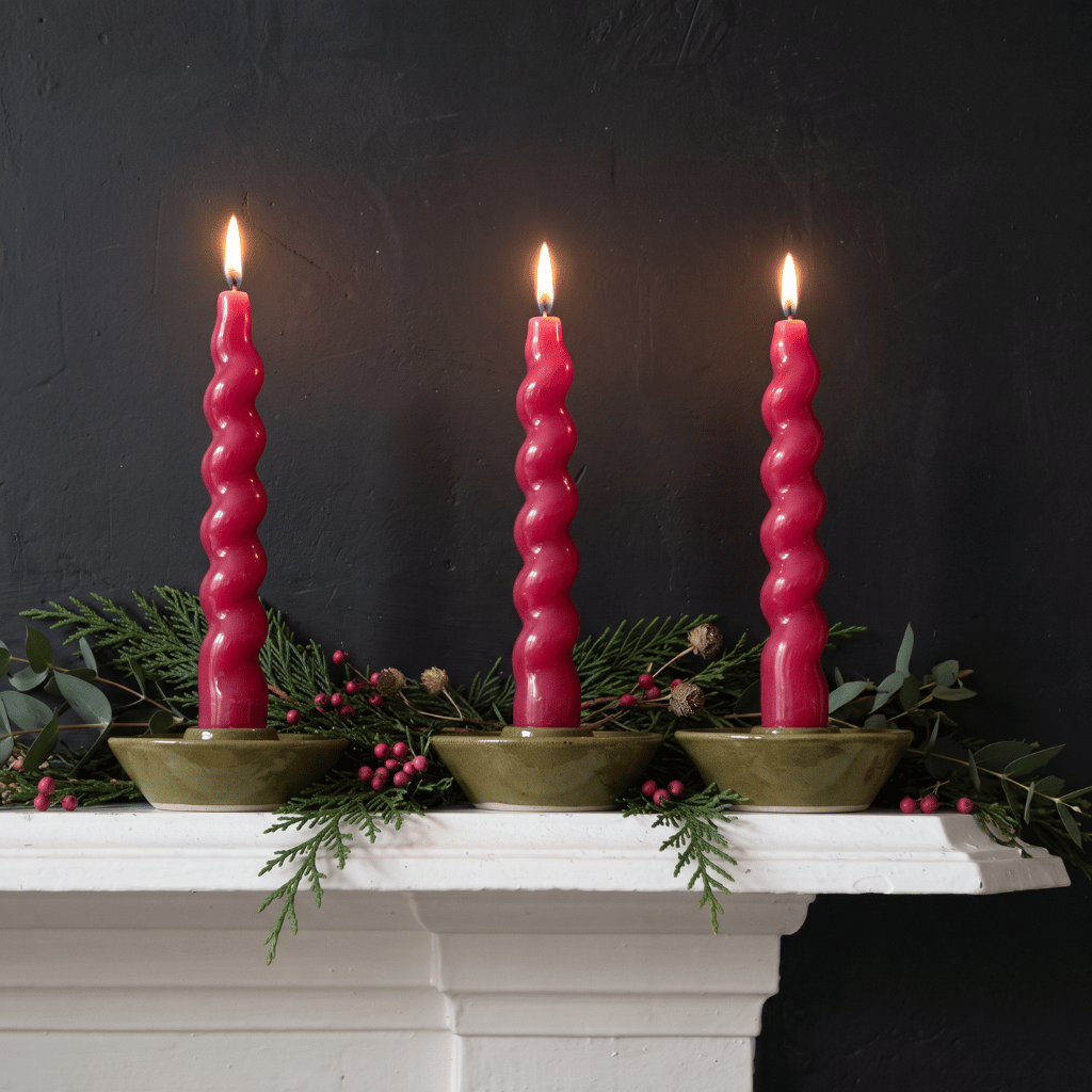 Thumbnail: Spiral taper candles Image 1