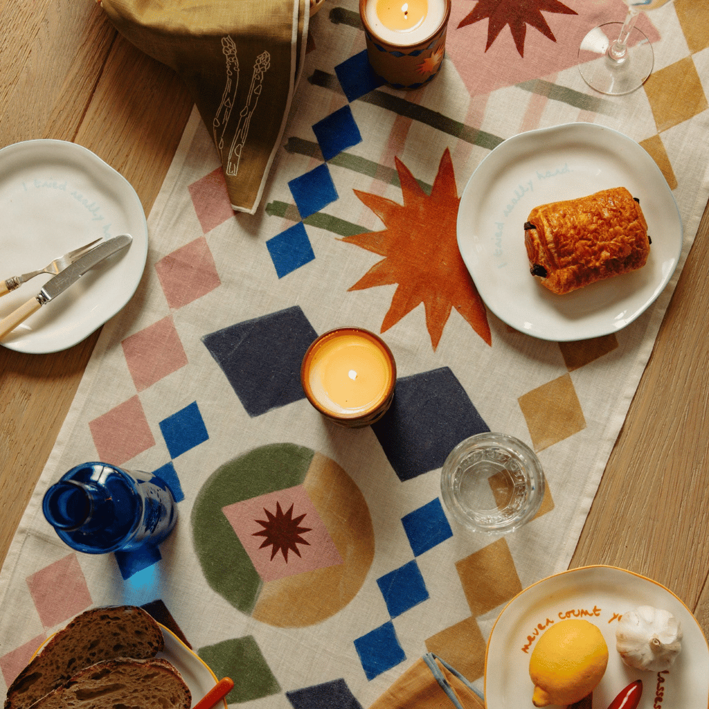 Thumbnail: Illustrated table runner Image 1
