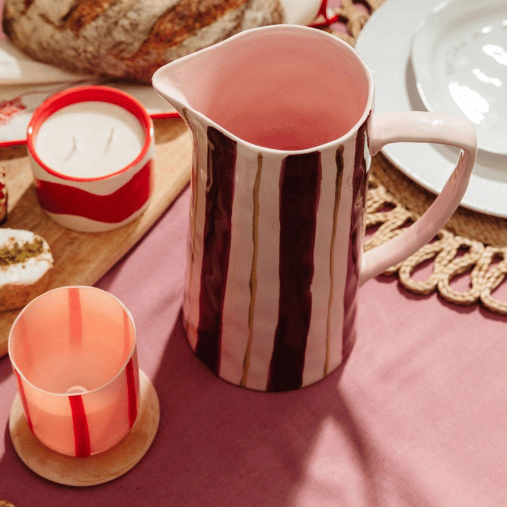 Thumbnail: Striped ceramic jug Image 2