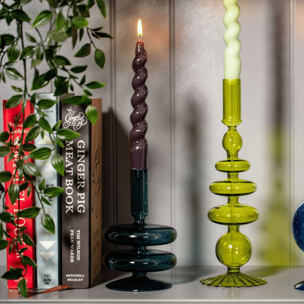 Thumbnail: Glass candle holder Image 3