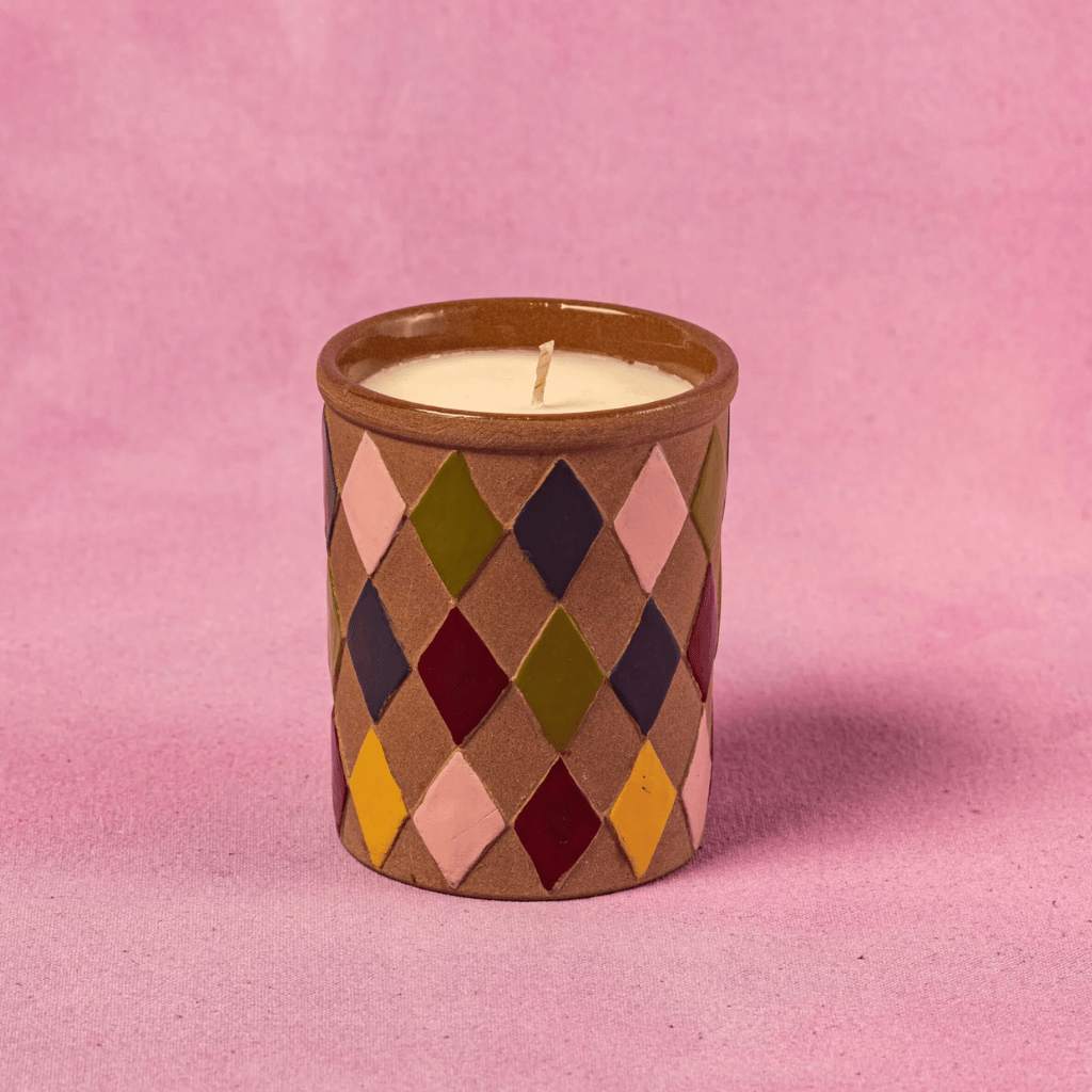 Thumbnail: Hand painted candle Image 2