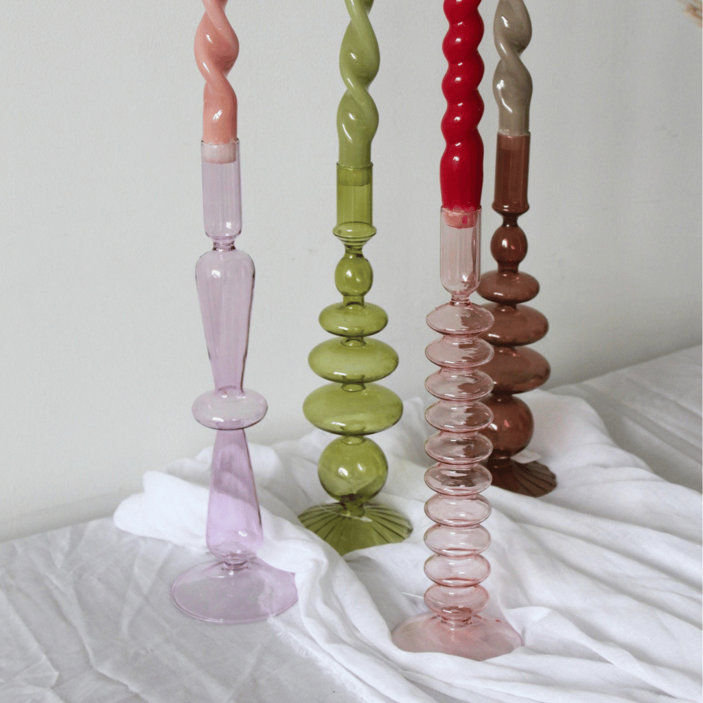 Thumbnail: Glass candle holder Image 7