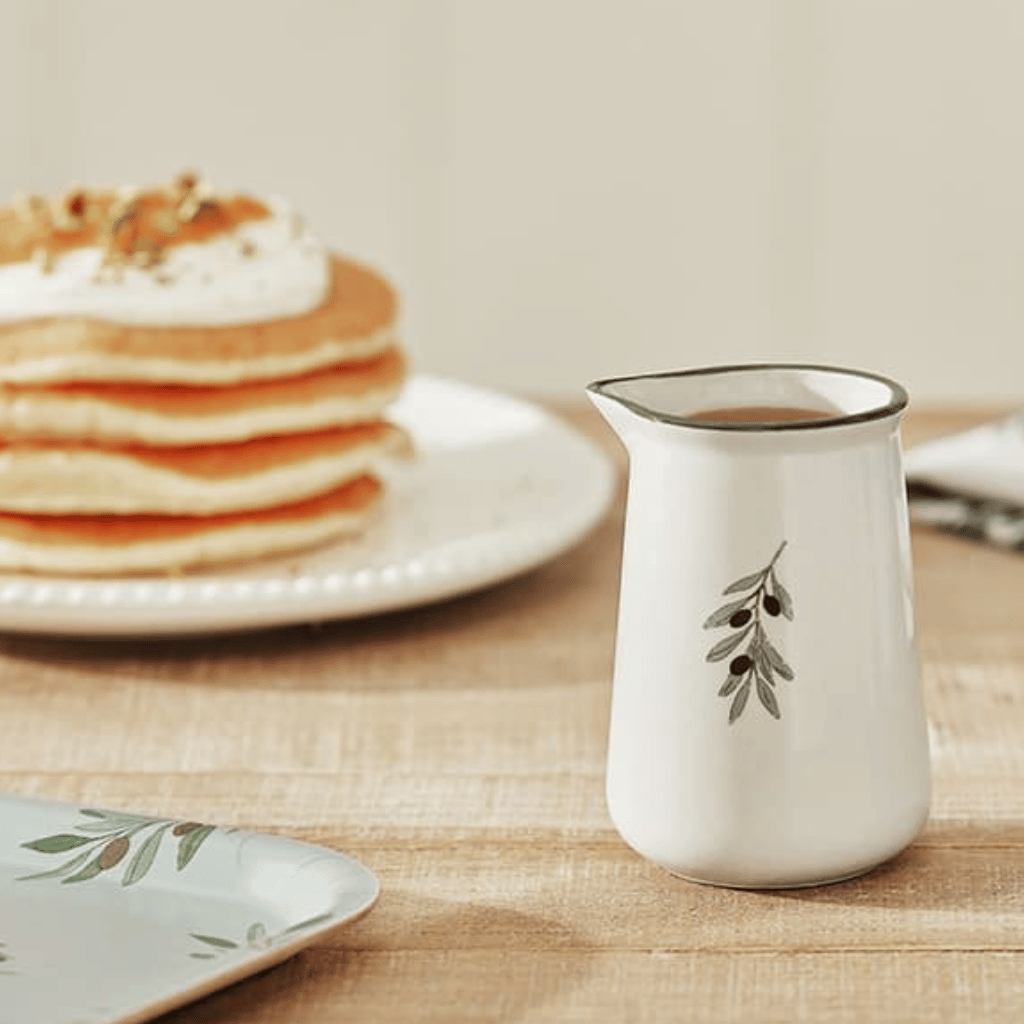 Thumbnail: Olive mini stoneware jug Image 1