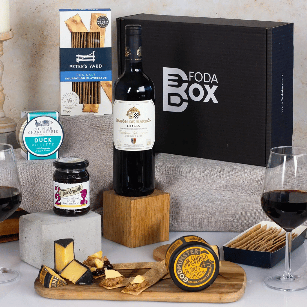 Thumbnail: Luxury wine & cheese feast hamper Image 1