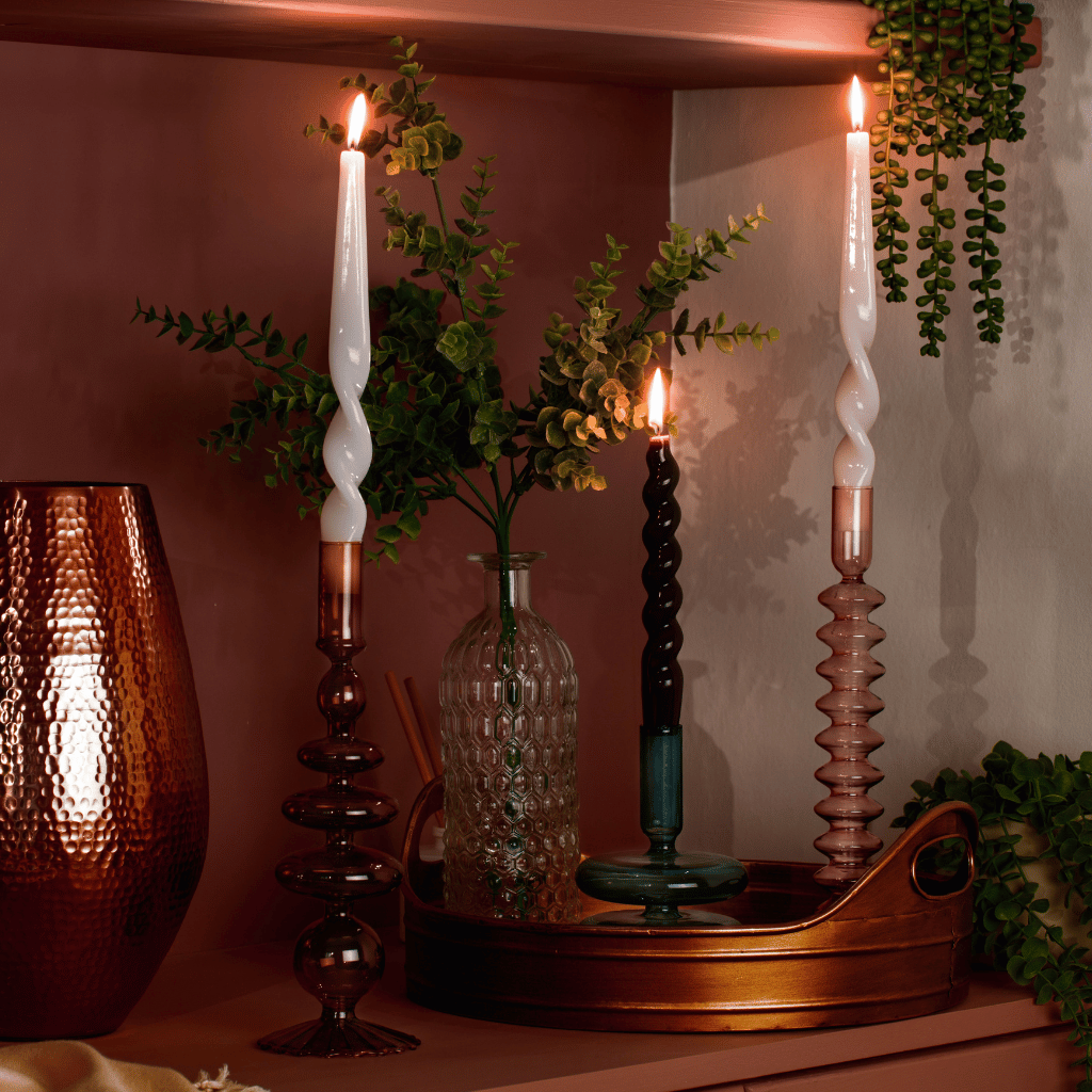 Thumbnail: Glass candle holder Image 2