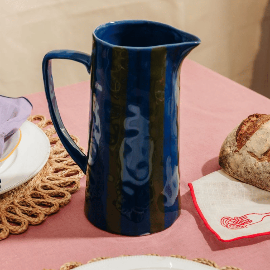 Thumbnail: Striped ceramic jug Image 9