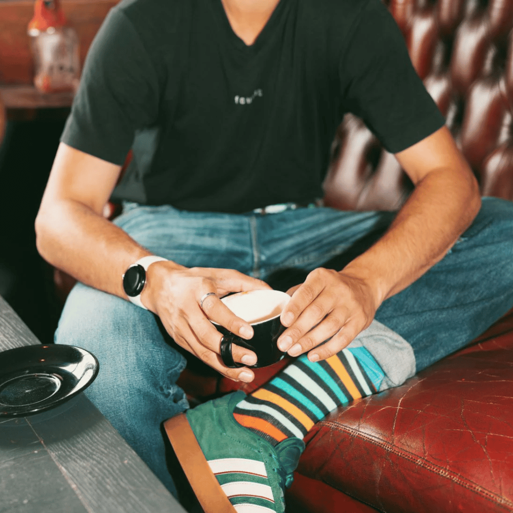 Thumbnail: Statement pair of men's bamboo socks Image 1