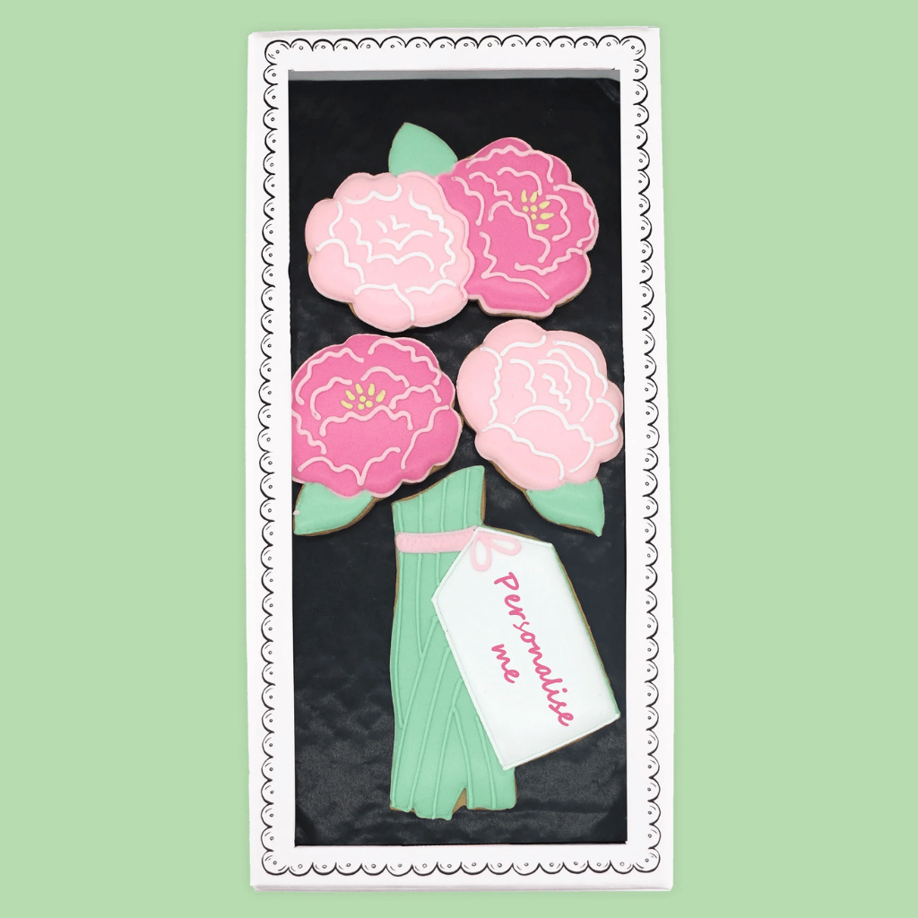 Thumbnail: Peonies letterbox biscuits Image 1
