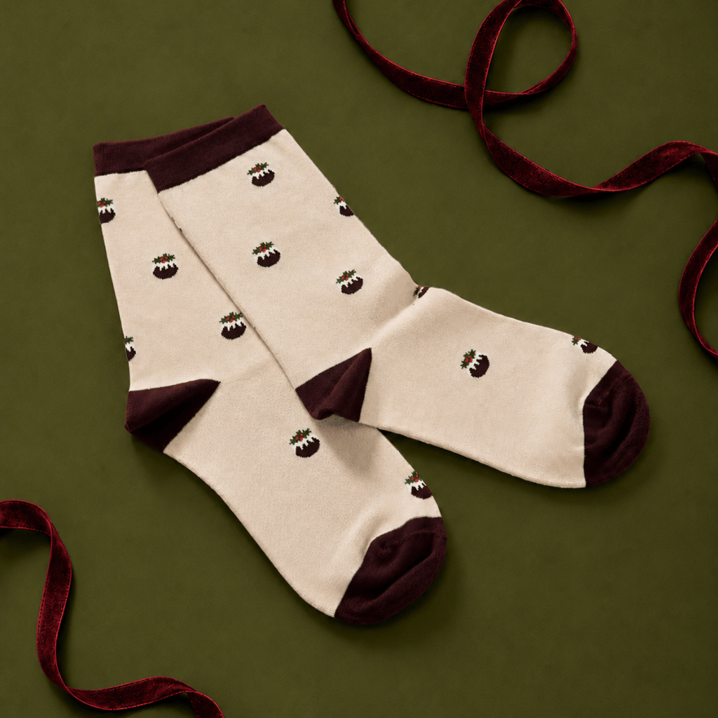 Thumbnail: 1 pair of women's festive bamboo socks Image 7