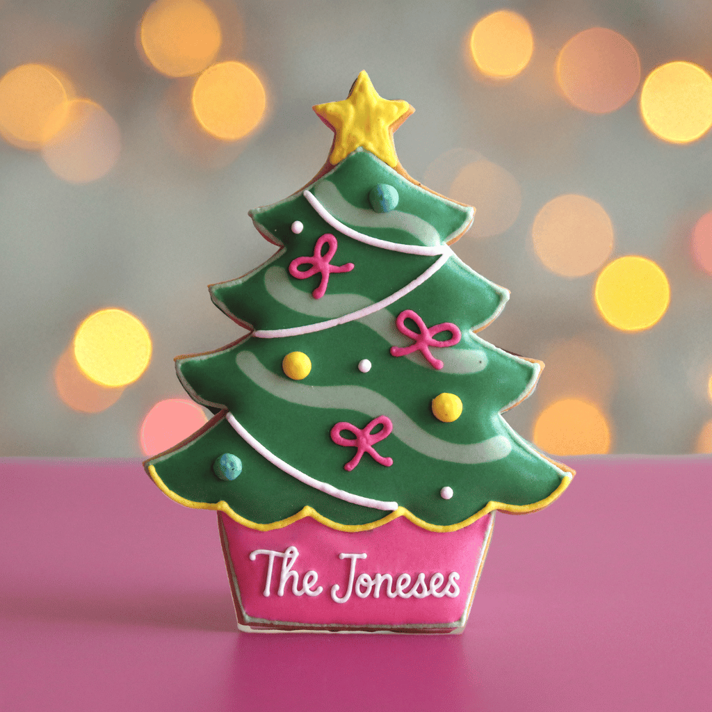 Thumbnail: Christmas tree letterbox biscuit Image 1