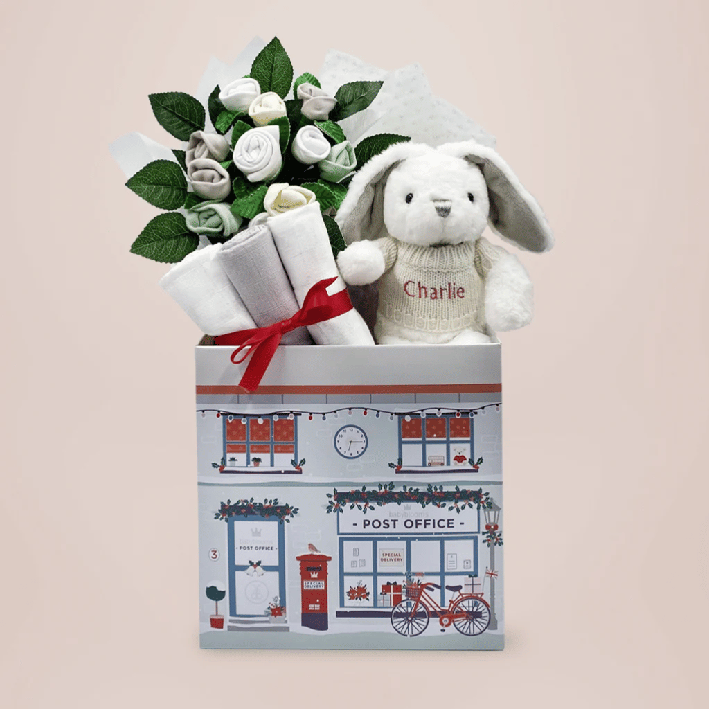 Thumbnail: Little grey bunny hamper Image 2