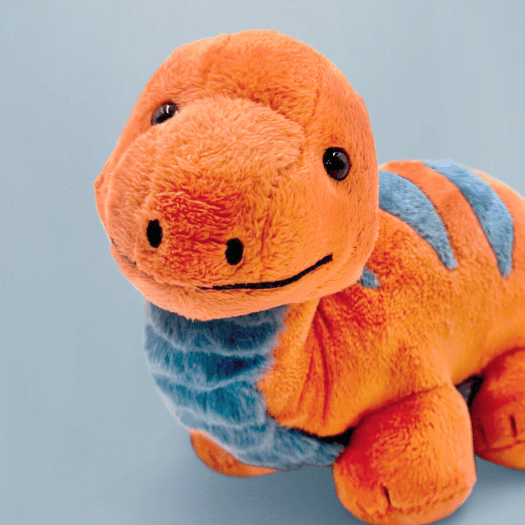 Thumbnail: Steiff dinosaur with knitted blanket Image 4