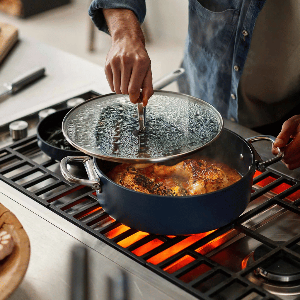 Thumbnail: Non-stick casserole pan & lid Image 1