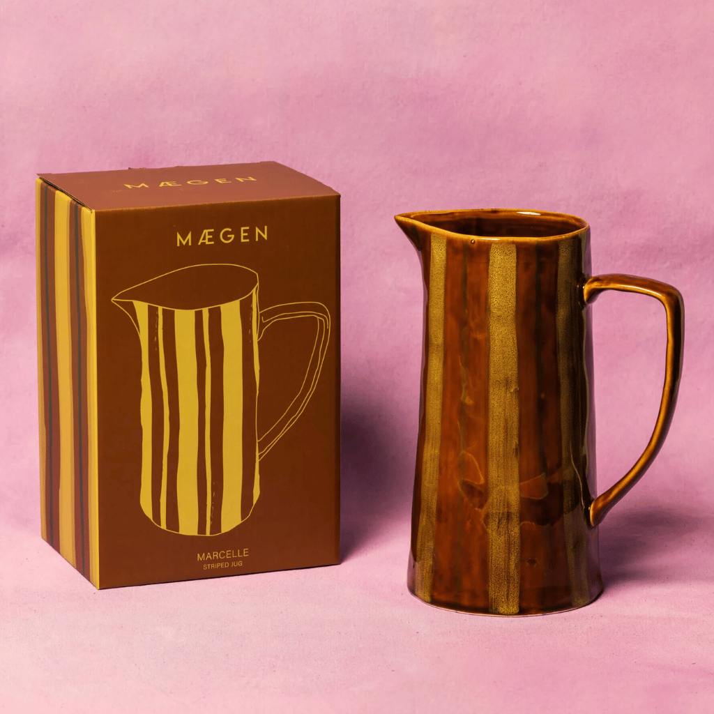 Thumbnail: Striped ceramic jug Image 4