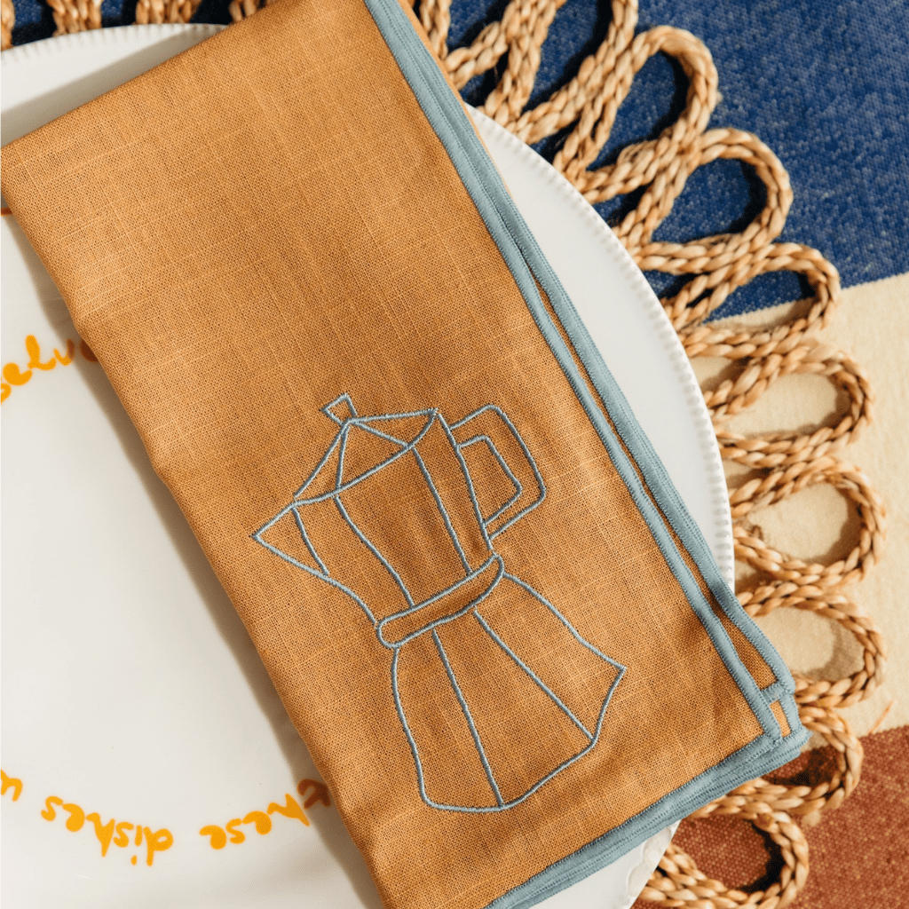 Thumbnail: Embroidered linen napkins Image 5