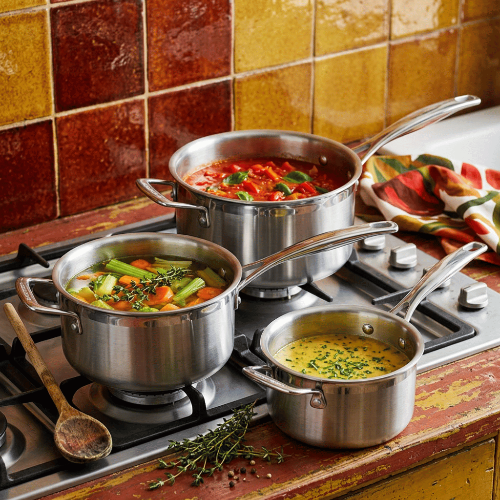 Thumbnail: 3-piece Saucepan set Image 1