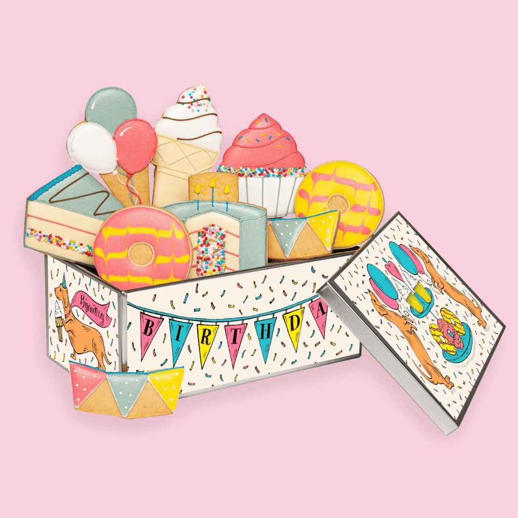 Thumbnail: Birthday treats biscuit tin Image 3