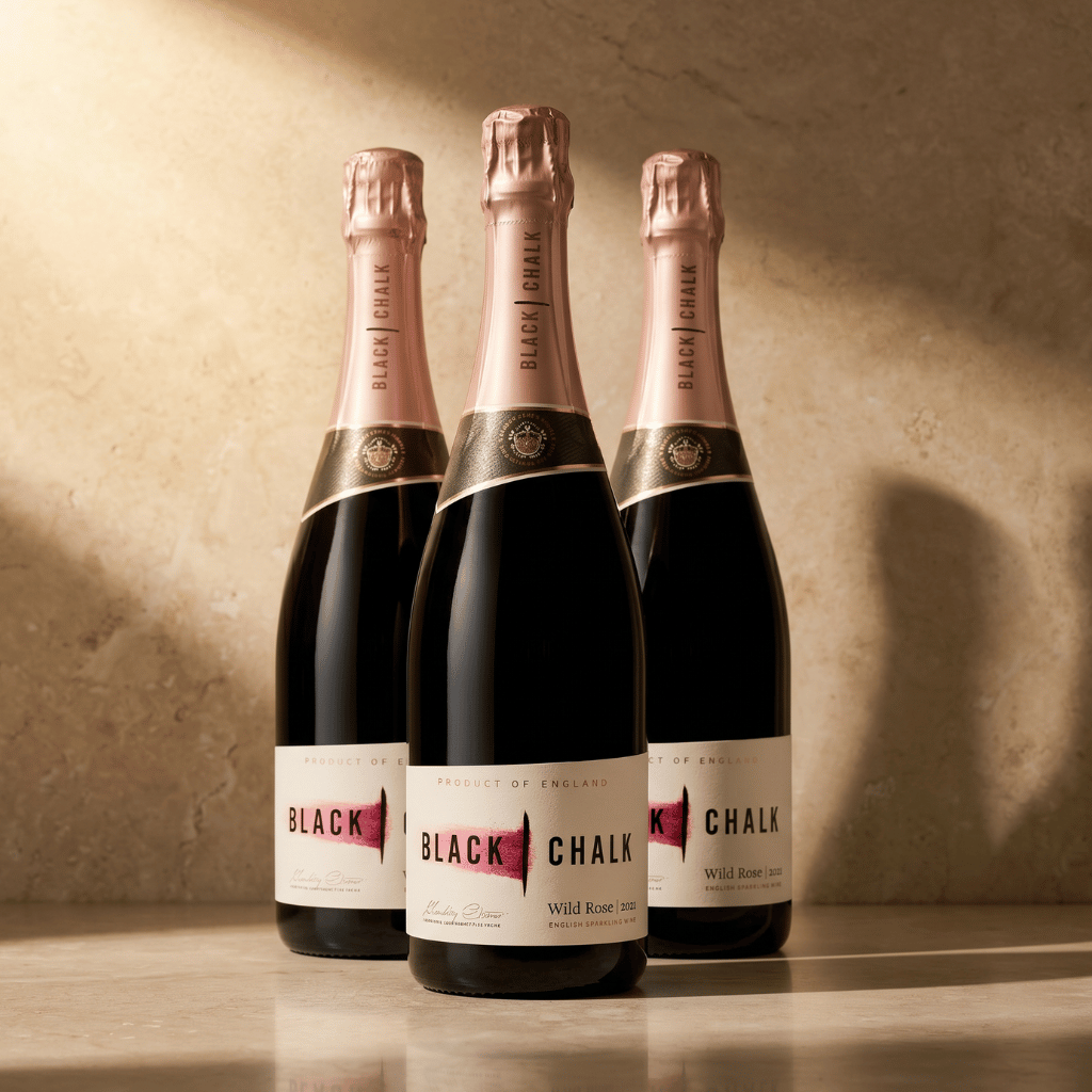 Thumbnail: Three bottles of Wild Sparkling Rosé Image 1