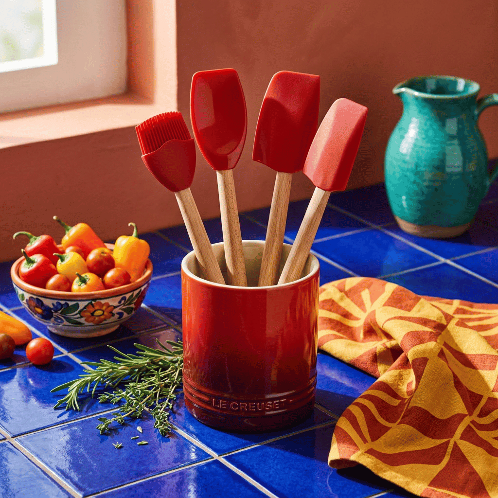 Thumbnail: Utensil set & stoneware jar Image 2