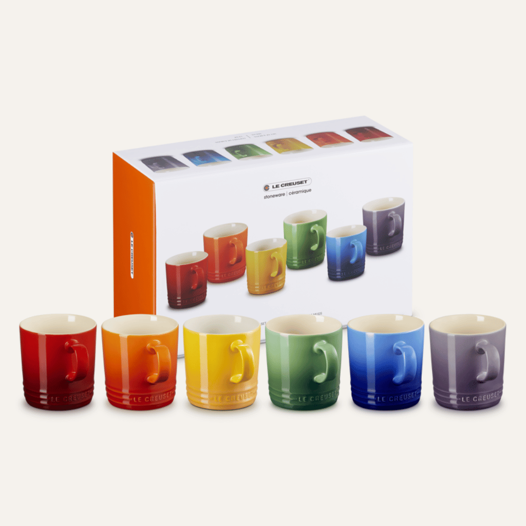 Thumbnail: Set of 6 rainbow mugs Image 4