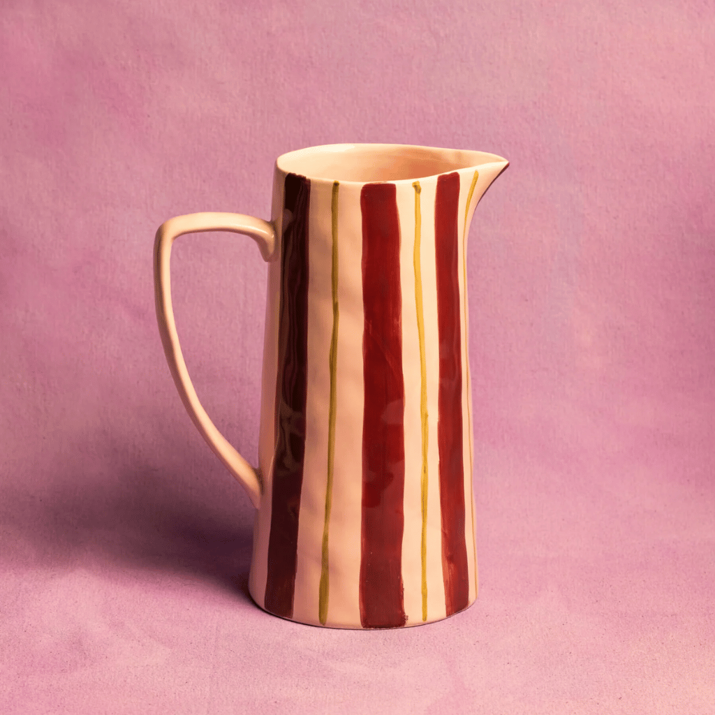 Thumbnail: Striped ceramic jug Image 7
