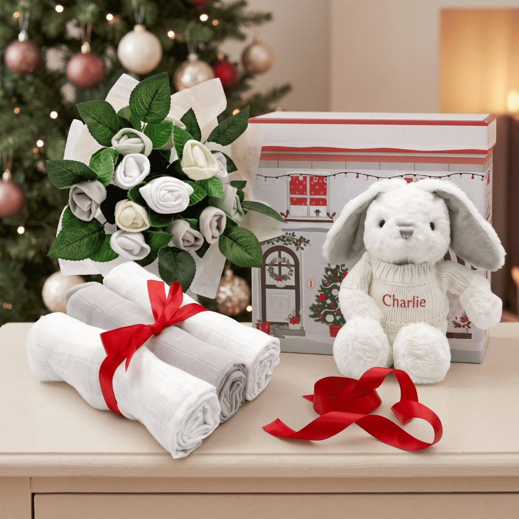 Thumbnail: Little grey bunny hamper Image 1