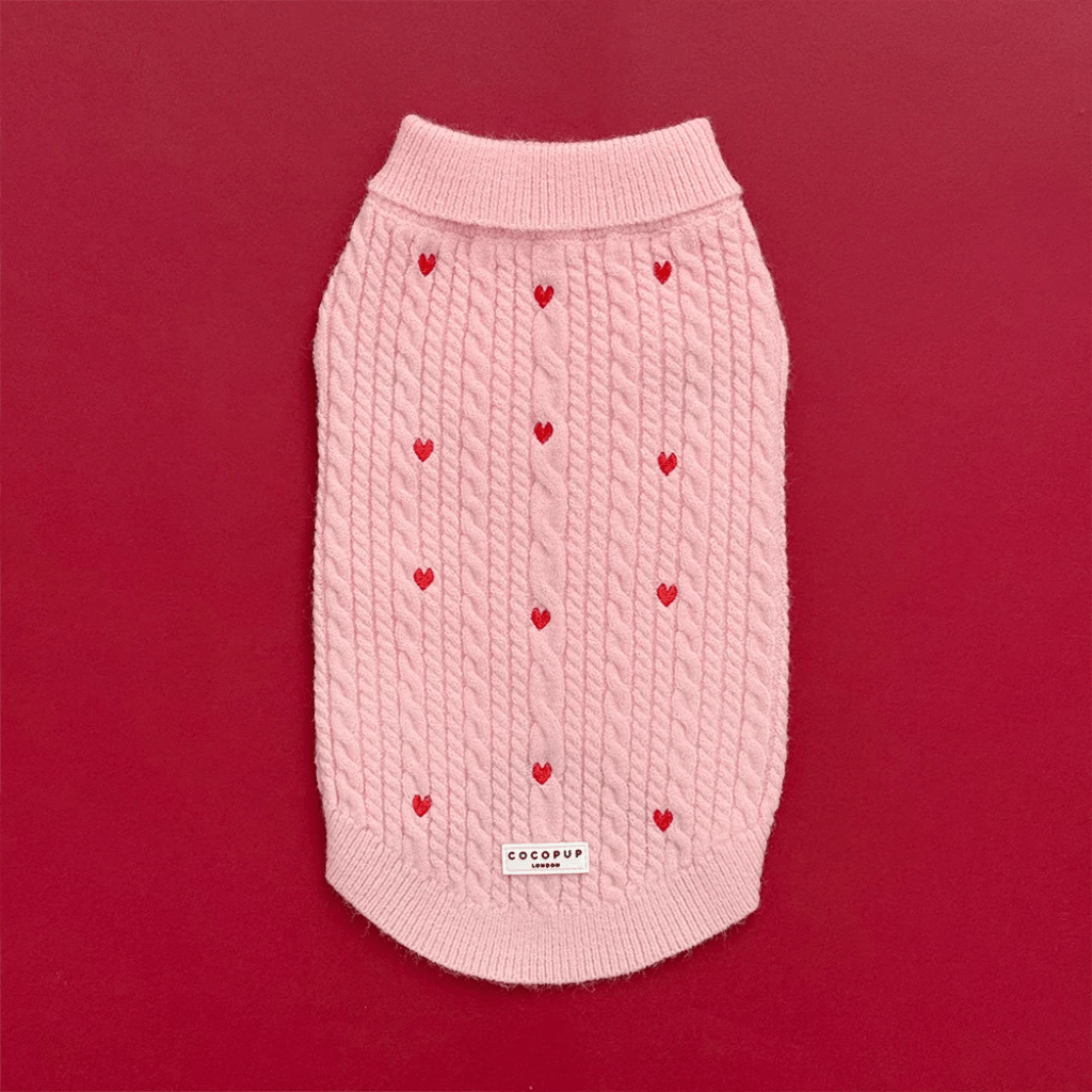Thumbnail: Cable knit dog jumper Image 7