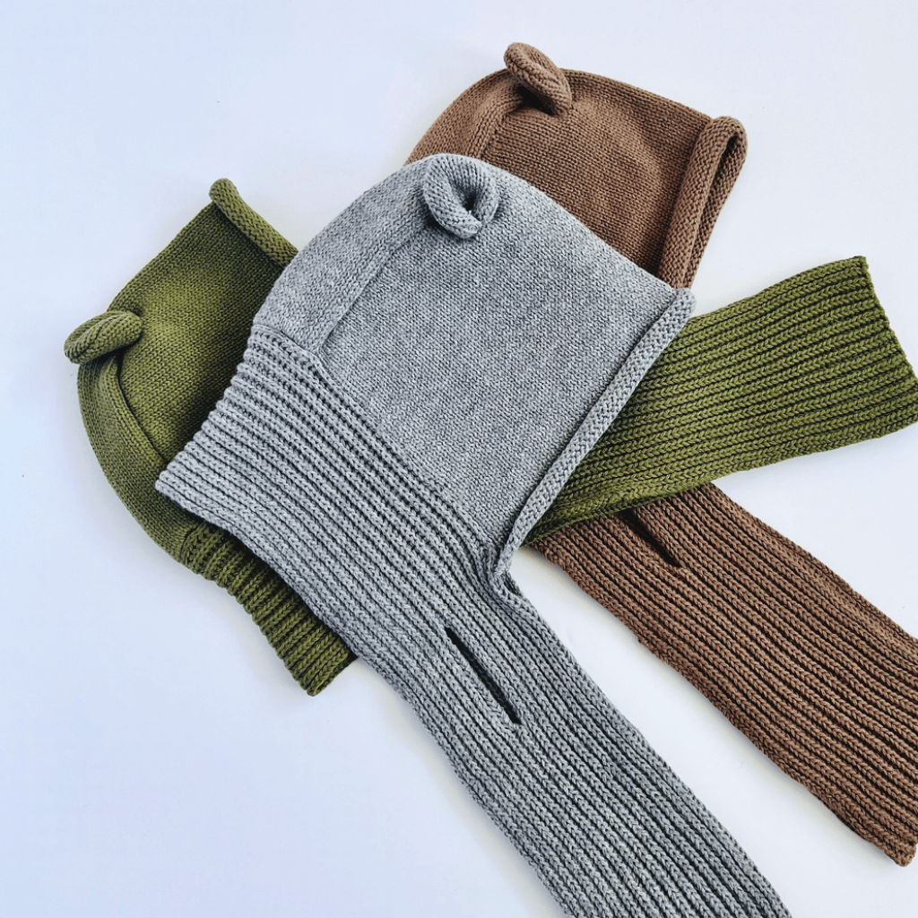 Thumbnail: Cotton knit hat & scarf Image 2