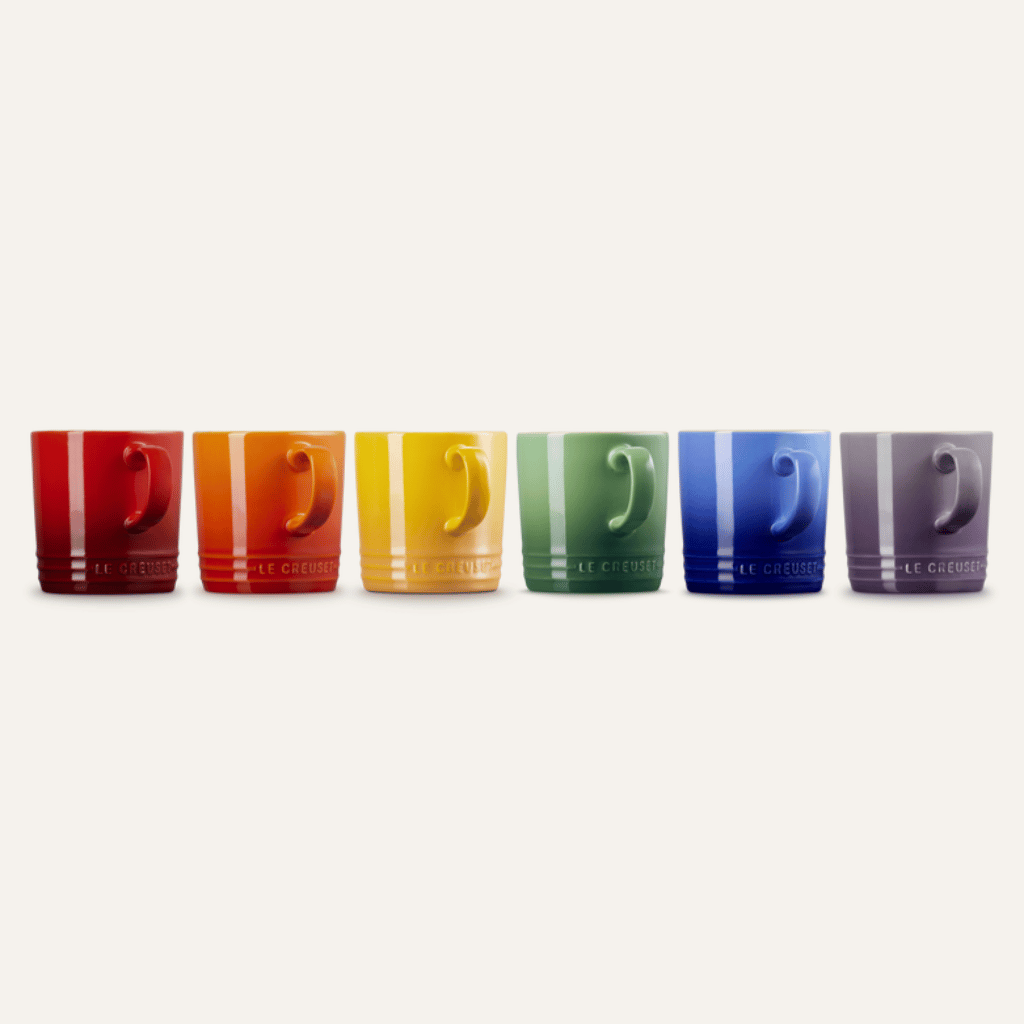 Thumbnail: Set of 6 rainbow mugs Image 6
