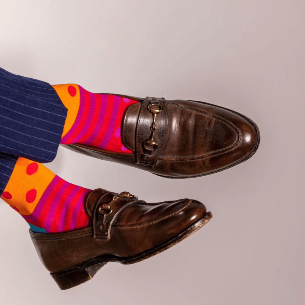 Thumbnail: Statement pair of men's bamboo socks Image 8