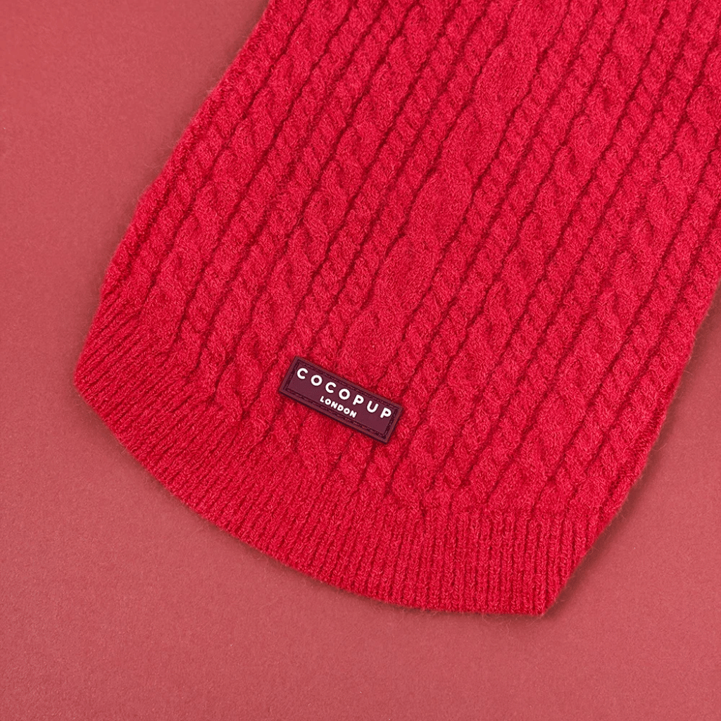 Thumbnail: Cable knit dog jumper Image 10